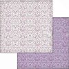 Хартии за скрапбукинг - Лилави орнаменти - Размери 30.5 х 30.5 cm