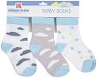 Бебешки памучни чорапи - Комплект от 3 чифта - 