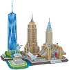 Ню Йорк - 3D картонен пъзел от 123 части - 