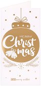 Поздравителна картичка с плик за пари или ваучери: Merry Christmas - 