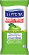 Антибактериални мокри кърпички Septona - 15 ÷ 60 броя, с аромат на зелена ябълка - мокри кърпички