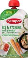 Пюре от пиле с ориз и зеленчуци Semper - 120 g, за 6+ месеца - 