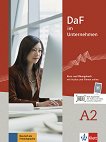 DaF im Unternehmen - ниво A2: Комплект от учебник и учебна тетрадка по бизнес немски език - учебник