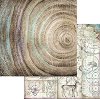 Хартии за скрапбукинг Stamperia - Годишни дървени пръстени
