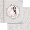 Хартии за скрапбукинг Stamperia - Сватбени костюми - 30.5 x 30.5 cm - 