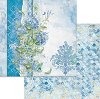Хартии за скрапбукинг Stamperia - Сини цветя - 30.5 x 30.5 cm от колекцията Flowers for You - 