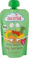 Fruchtbar - Био пюре с ябълки, ананас, банани, манго и мандарини - Опаковка от 100 g за бебета над 6 месеца - 