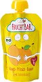 Fruchtbar - Био пюре с банани, праскови и манго - Опаковка от 100 g за бебета над 6 месеца - 