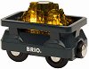 Вагон за злато - Дървена играчка със светлинни ефекти от серията "Brio: Вагончета" - 