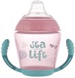 Неразливаща се чаша с мек накрайник и дръжки - Sea Life 230 ml - За бебета над 9 месеца - 