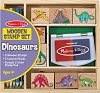 Динозаври - Творчески комплект с дървени печати - 