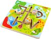 Лабиринт - Животни - Детска образователна играчка от дърво - 