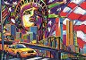 Цветен Ню Йорк - Пъзел от 1000 части на П. Д. Морено от колекцията "Premium quality" - пъзел