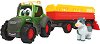 Трактор с ремарке за превоз на животни - Детски комплект за игра със светлинни и звукови ефекти : От серията "Happy Series" - 