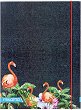 Папка с ластик - Фламинго с палми и цветя - С размери 26 / 35 / 1.3 cm - 