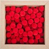 Червени декоративни помпони Слънчоглед - 120 броя - 