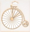 Фигурка от бирен картон - Ретро велосипед - 10 / 9 / 0.1 cm - 