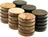 Дървени пулове за игра на дама и табла - Аксесоари за игра от маслиново дърво - 