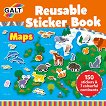 Galt: Карти - книжка със стикери за многократна употреба Maps - reusable sticker book - 