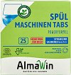 Натурални почистващи таблетки за съдомиялна - AlmaWin - 25 броя - 