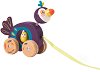 Туканът Пако - Дървена играчка за дърпане от серията "Dans la jungle" - 