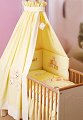 Бебешки спален комплект 4 части с обиколник Gluck Bear - За легла 60 x 120 cm и 70 x 140 cm - 
