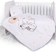 Бебешки спален комплект от 3 части - Слонче - 100% ранфорс за матраци с размери 60 x 120 cm и 70 x 140 cm от серията "Антиакари" - 