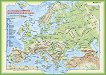 Двустранна настолна карта: Аз опознавам Европа - политическа и природногеографска карта - табло