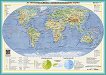 Двустранна настолна карта: Аз опознавам света - политическа и природногеографска карта - книга за учителя
