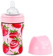 Бебешко шише за хранене с широко гърло - Twistshake 260 ml - Комплект със силиконов биберон за бебета над 2 месеца - 