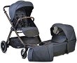 Бебешка количка 2 в 1 Cangaroo Macan - С кош за новородено, лятна седалка, покривало за крачета и чанта - 
