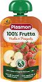 Plasmon - Плодова закуска с ябълки и ягоди - Опаковка от 100 g за бебета над 12 месеца - 