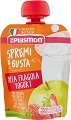 Plasmon - Плодова закуска с ябълки, ягоди и йогурт - Опаковка от 85 g за бебета над 12 месеца - 