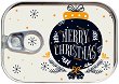 Картичка-консерва - Merry Christmas - картичка