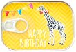 Картичка-консерва - Happy Birthday: Жираф - картичка