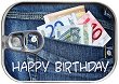 Картичка-консерва - Happy Birthday: Money - картичка
