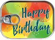Картичка-консерва - Happy Birthday Colors - картичка