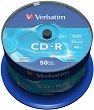 CD-R Verbatim 700 MB - 50 диска със скорост на записване до 52x - 