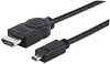 Кабел HDMI male към micro HDMI male Manhattan - С дължина 2 m и Ethernet канал - 
