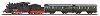 Пътнически влак с парен локомотив - PKP - Аналогов стартов комплект с релси - 