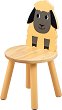 Детско дървено столче с облегалка - Овчица - 