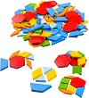 Дървени геометрични плочки Bigjigs Toys - 
