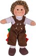 Парцалена кукла Джак - Bigjigs Toys - С височина 28 cm - 