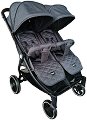 Бебешка количка за близнаци Kikka Boo Happy 2 2020 - С 2 броя покривала за крачета, чанта и дъждобран - 