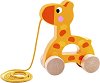 Дървена играчка за дърпане Tooky Toy - Жирафче - 