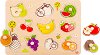 Плодове - Детски дървен пъзел от 10 части с пинчета - пъзел