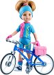 Кукла Даша - 32 cm - Комплект с велосипед от серията Paola Reina: Amigas - 