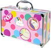 Детски козметичен комплект с гримове в метален куфар - POP Girl Color Train Case - детска книга