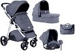 Бебешка количка 3 в 1 Kikka Boo Ugo 2020 - С кош за новородено, лятна седалка, кош за кола, чанта и аксесоари - 