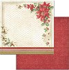 Хартия за скрапбукинг Stamperia - Коледна звезда - 30.5 x 30.5 cm от колекцията Classic Christmas - 
